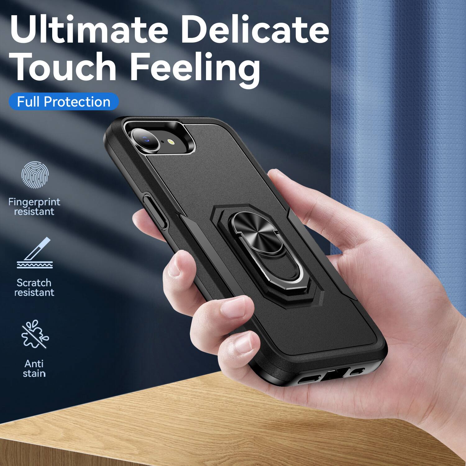 Ultimate Delicate Touch Feeling  
Full Protection  
Fingerprint resistant  
Scratch resistant  
Anti stain