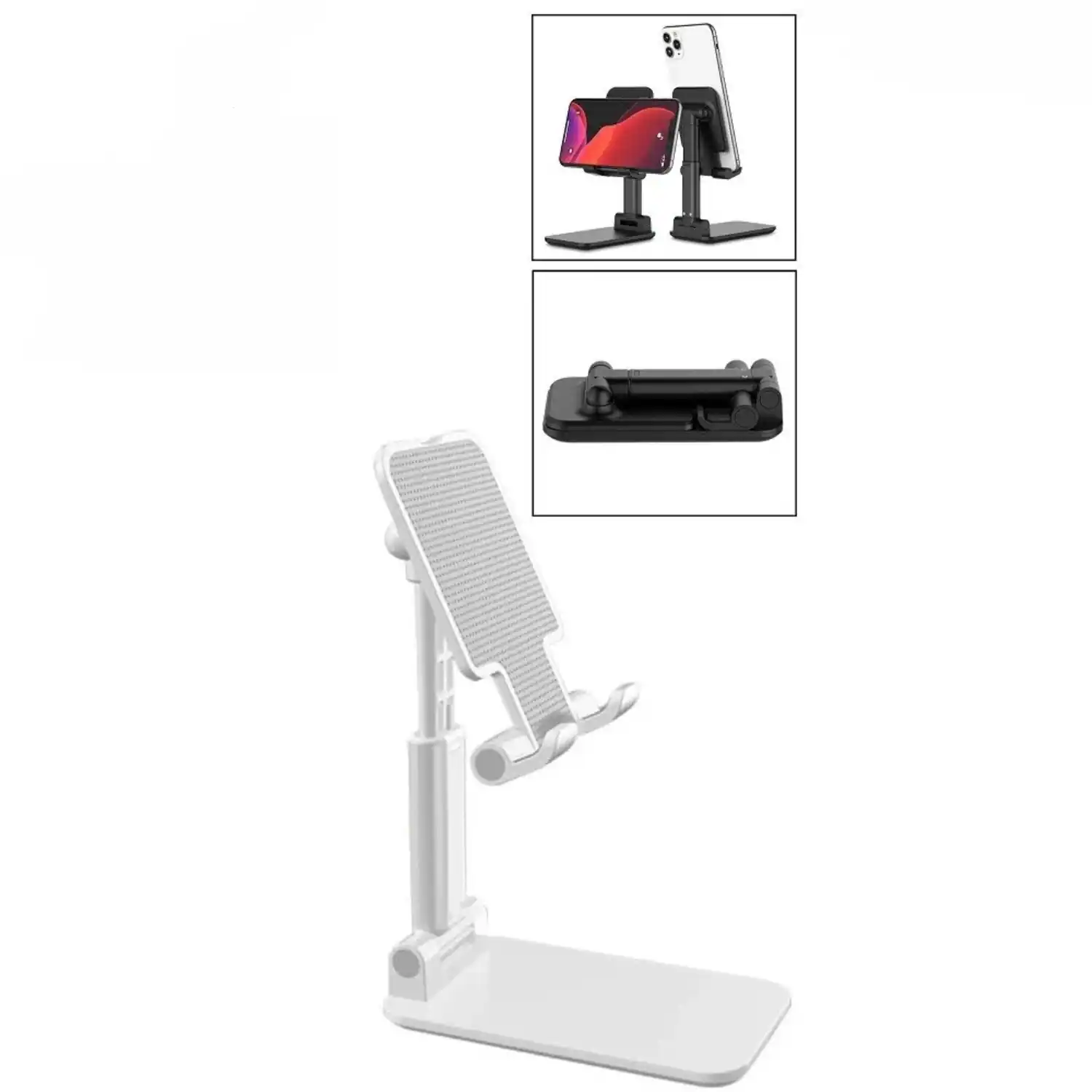 Left. Stock Preferred - Adjustable Cell Phone & Tablet Stand White - White.