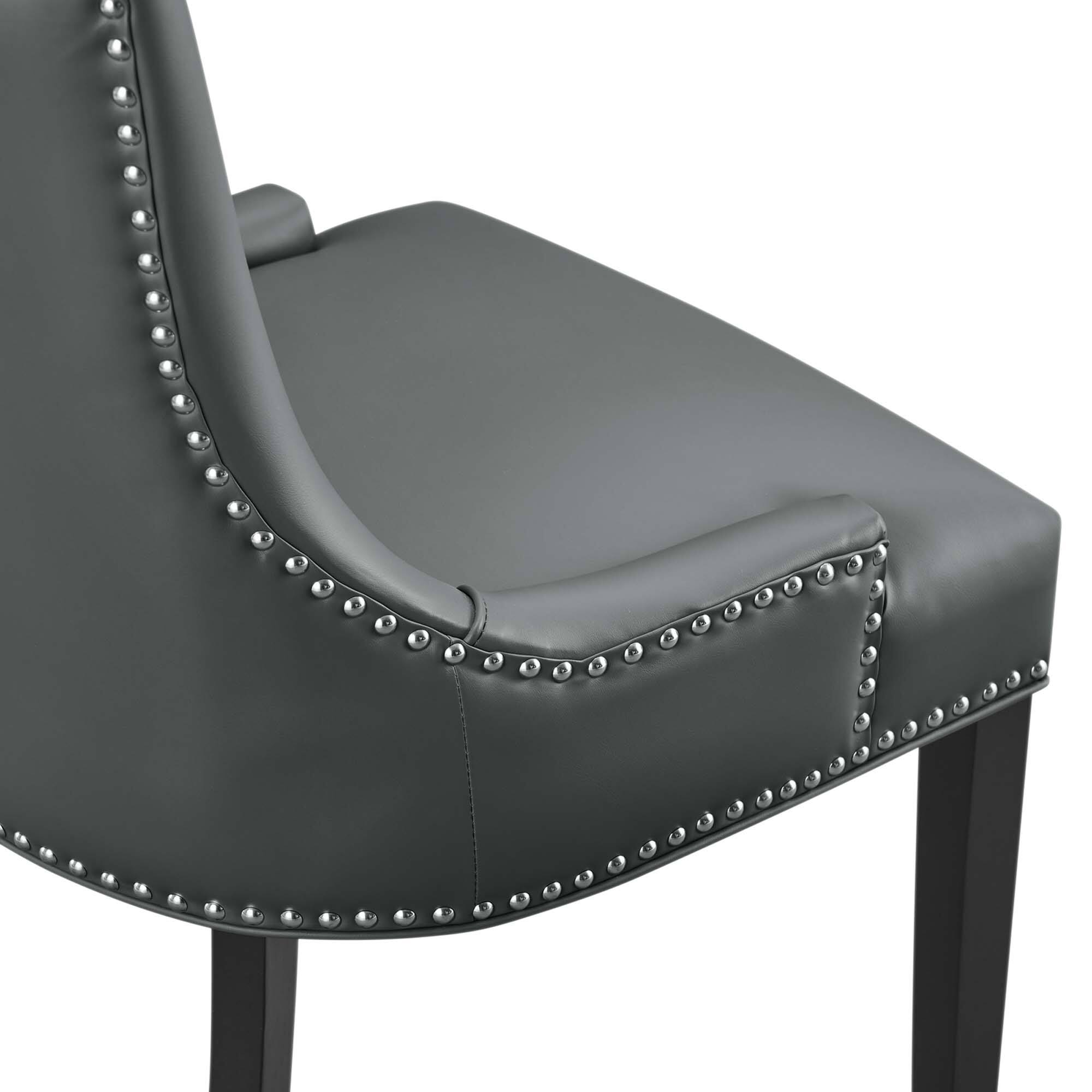 Alt View 2. Modway - Marquis Vegan Leather Dining Chair by Modway - Gray.