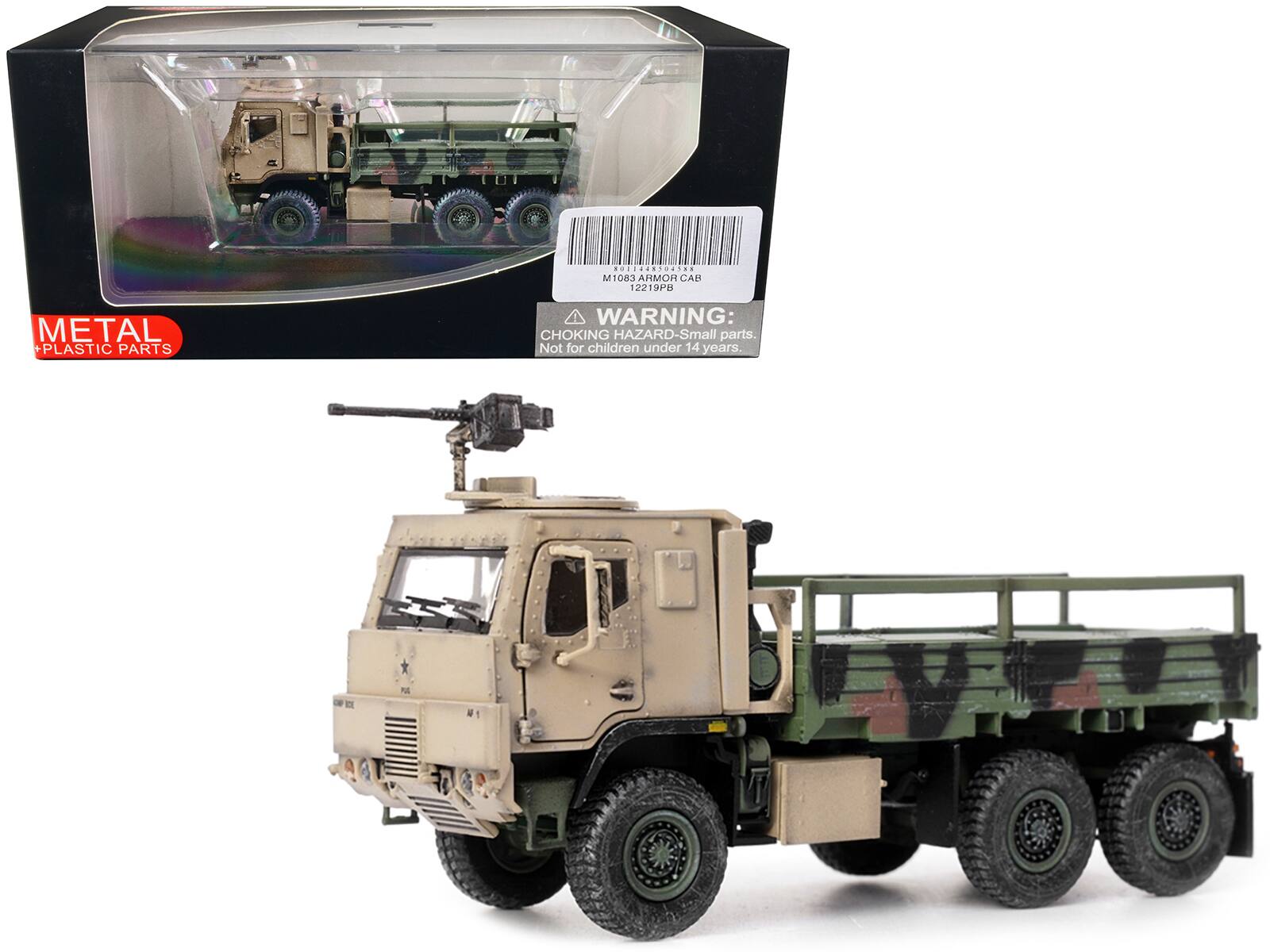 M1083 ARMOR CAB  
12219PB  

WARNING:  
CHOKING HAZARD - Small parts. Not for children under 14 years.  

METAL + PLASTIC PARTS