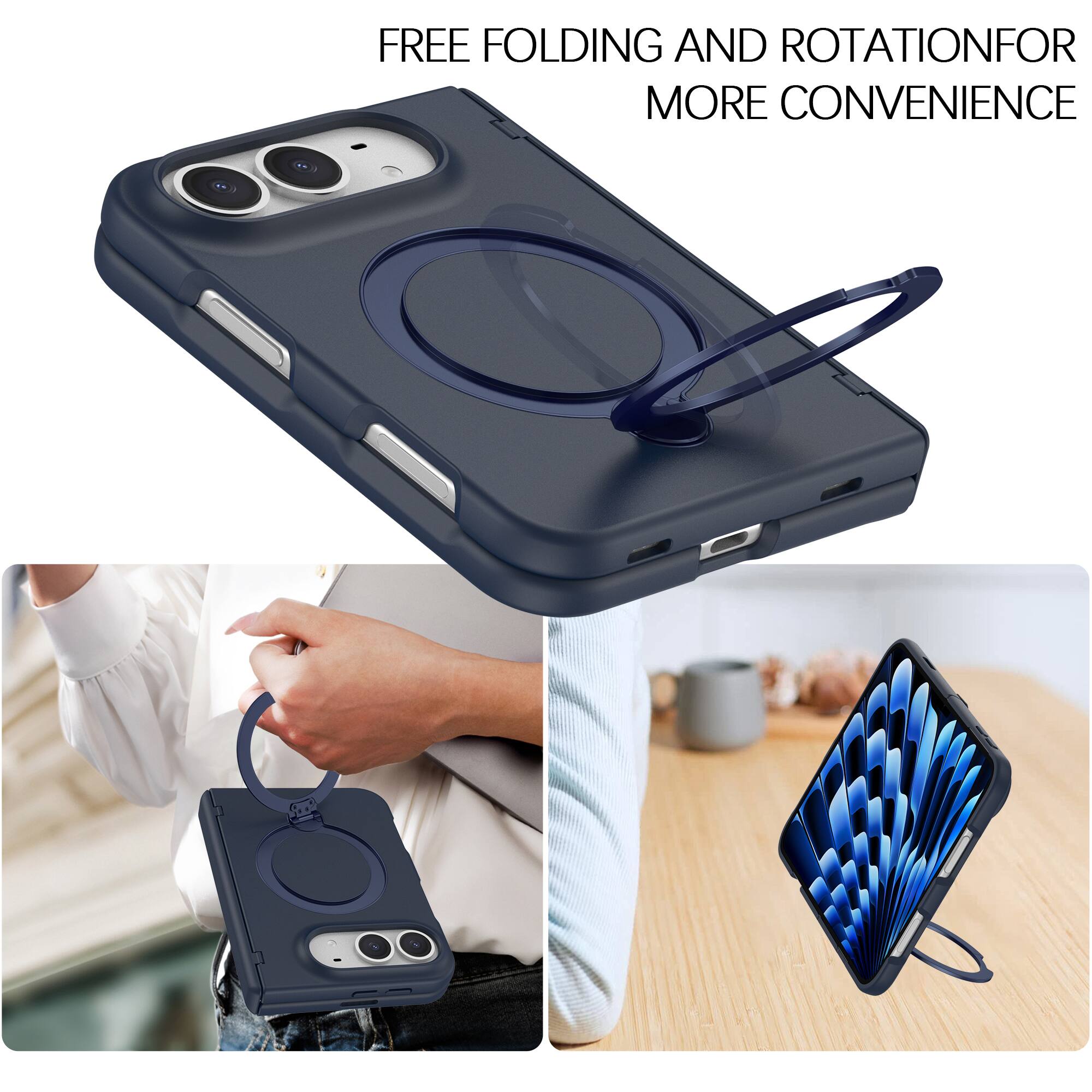FREE FOLDING AND ROTATION FOR MORE CONVENIENCE