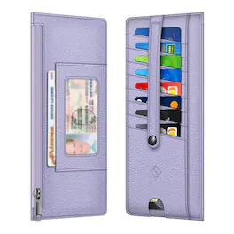 Kitcheniva - RFID Blocking Slim Credit Card & Change Wallet Holder Pouch - Lilac Purple