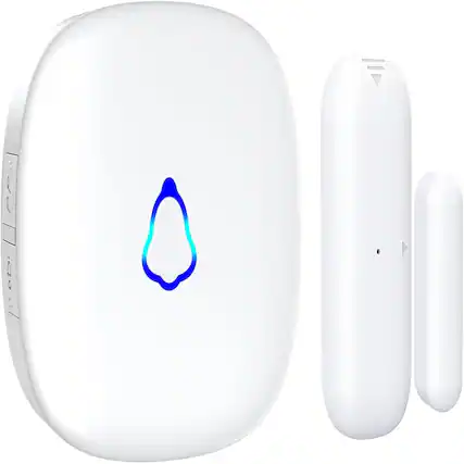 Front. Schertz - Wireless Door Chime – 500Ft Range, LED Alert, 58 Chimes, 5 Volume Levels - White.