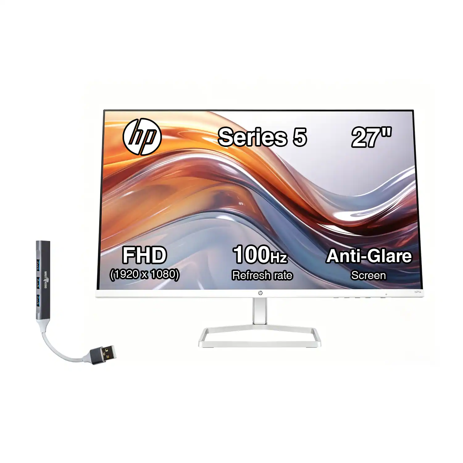 HP Series 5 27" FHD (1920 x 1080) 100Hz Anti-Glare Refresh Rate Screen