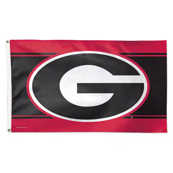 Front. WinCraft - Georgia Bulldogs 3' x 5' Deluxe Flag - Multicolor.