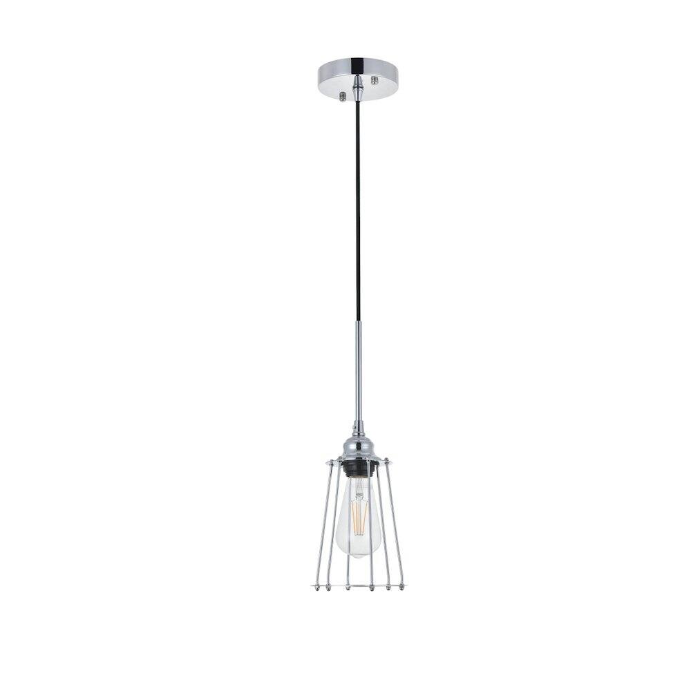 Alt View 6. Living District - Auspice 1 Light Chrome Pendant - Chrome.