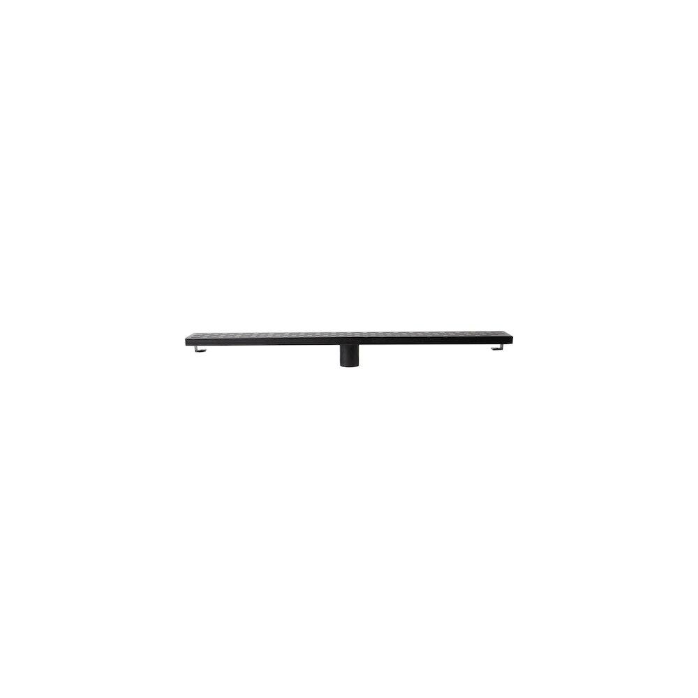 Alt View 1. Alfi - 32" Black Matte Stainless Steel Linear Shower Drain with Groove Holes - Black.