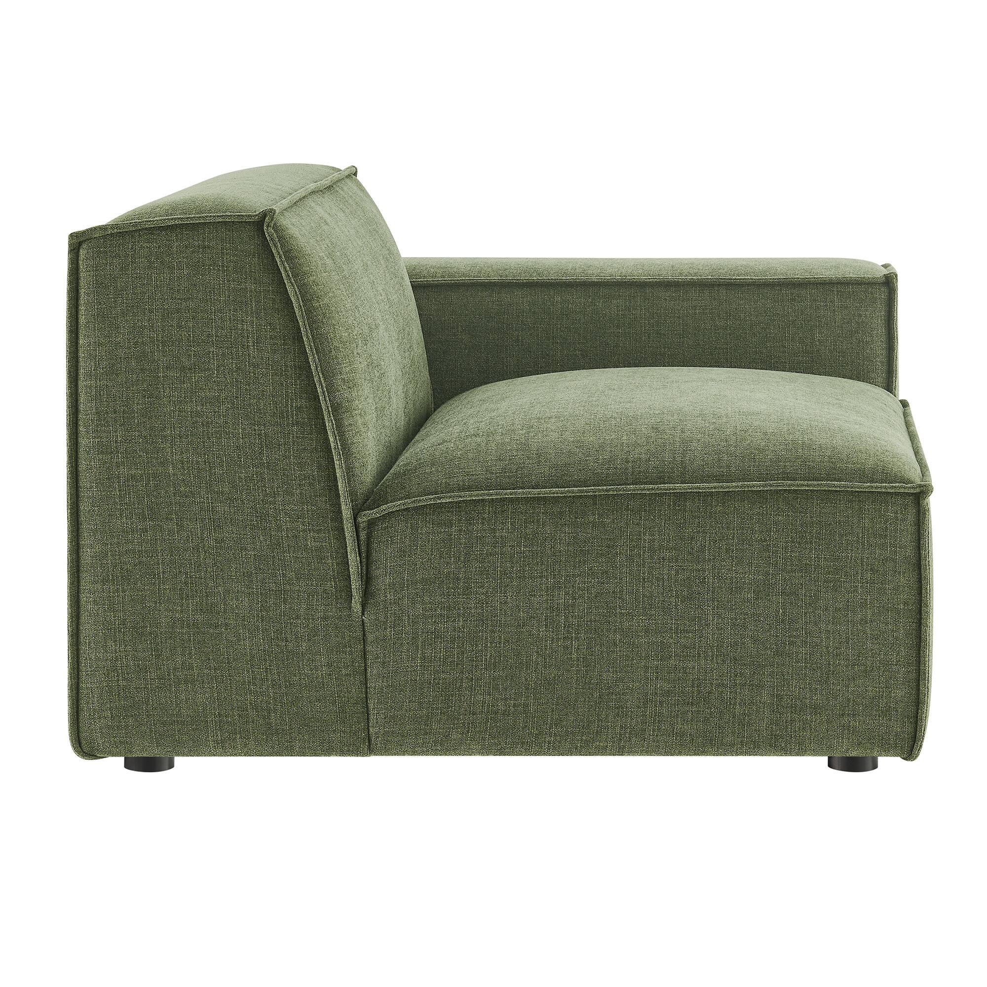 Alt View 4. Modway - Restore Performance Fabric Upholstered Right-Facing Modular Lounge Chair by Modway - Foliage.