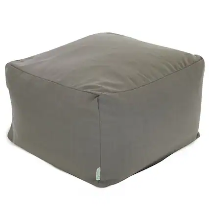 Front. Majestic Home - Ottoman Pouf Wales Gray - Gray.
