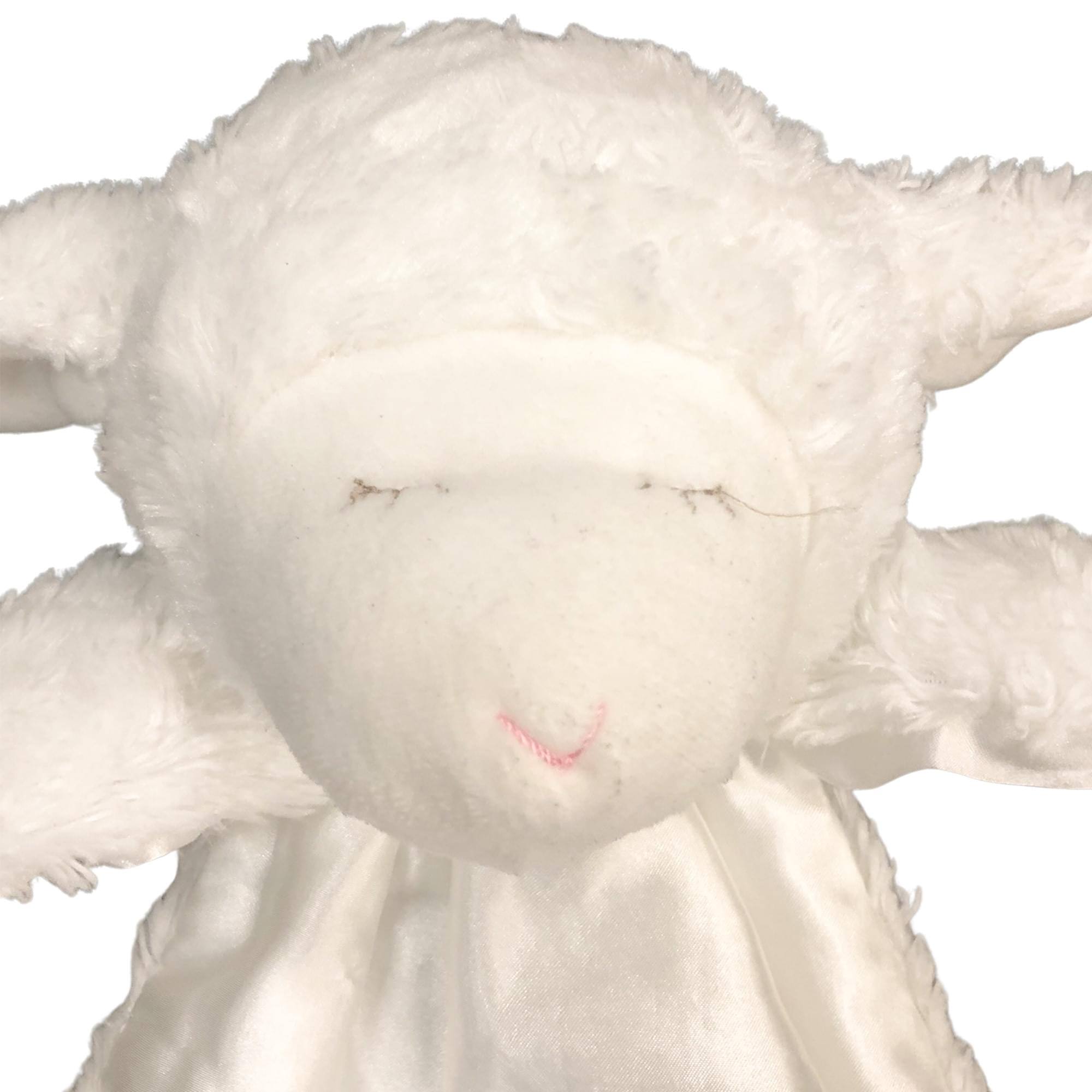 Alt View 2. Gund - Winky Lamb Huggybuddy 15 Inch Plush Animal Blanket - White.