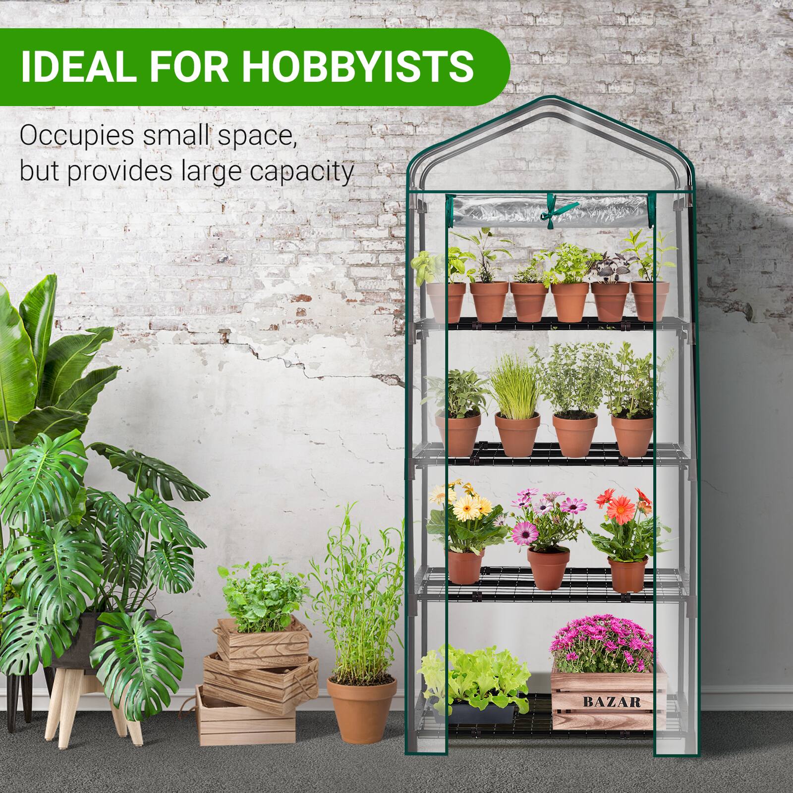 IDEAL FOR HOBBYISTS

Occupies small space, but provides large capacity