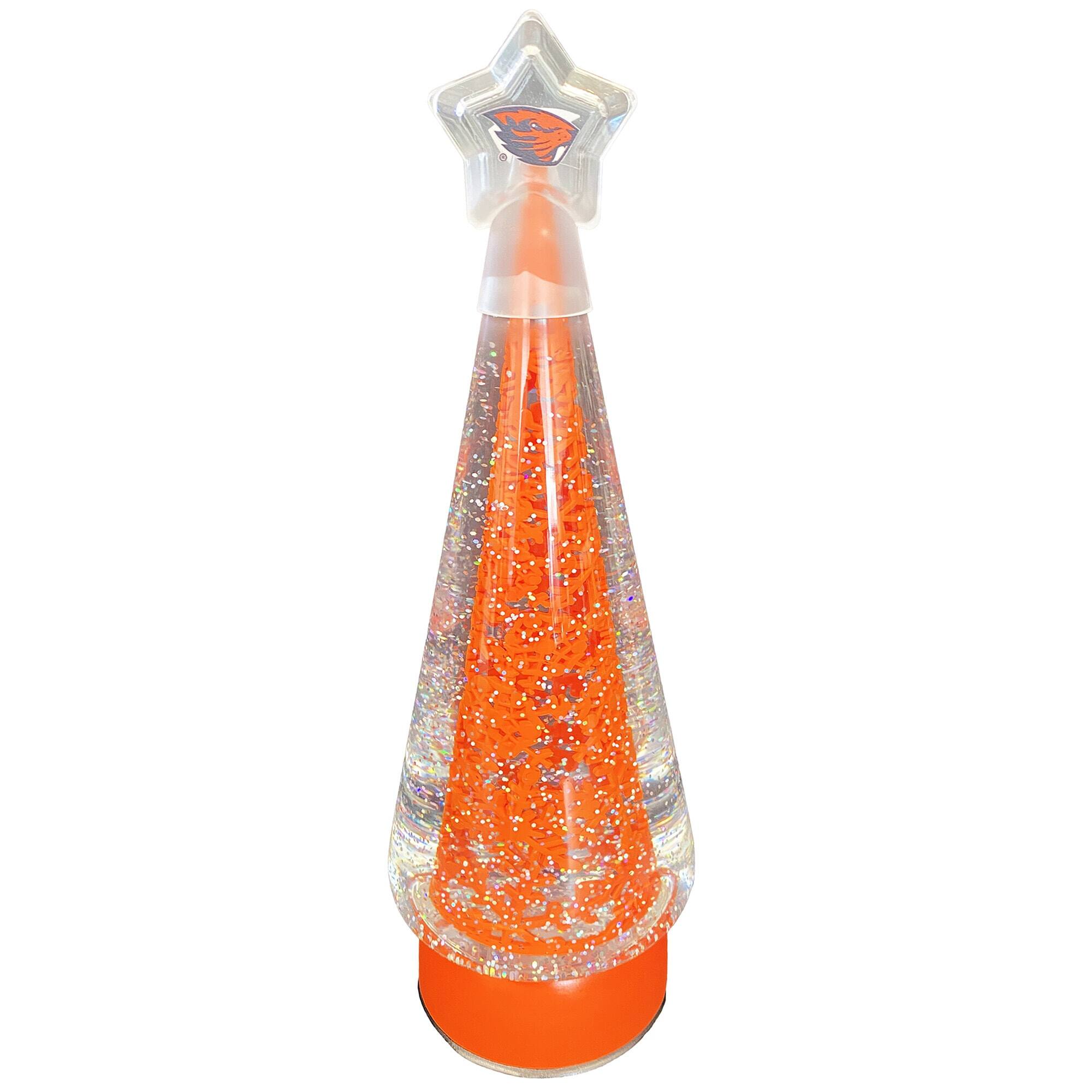 Alt View 1. Santa's Workshop - Oregon State Beavers 12" Tree Globe - Orange.