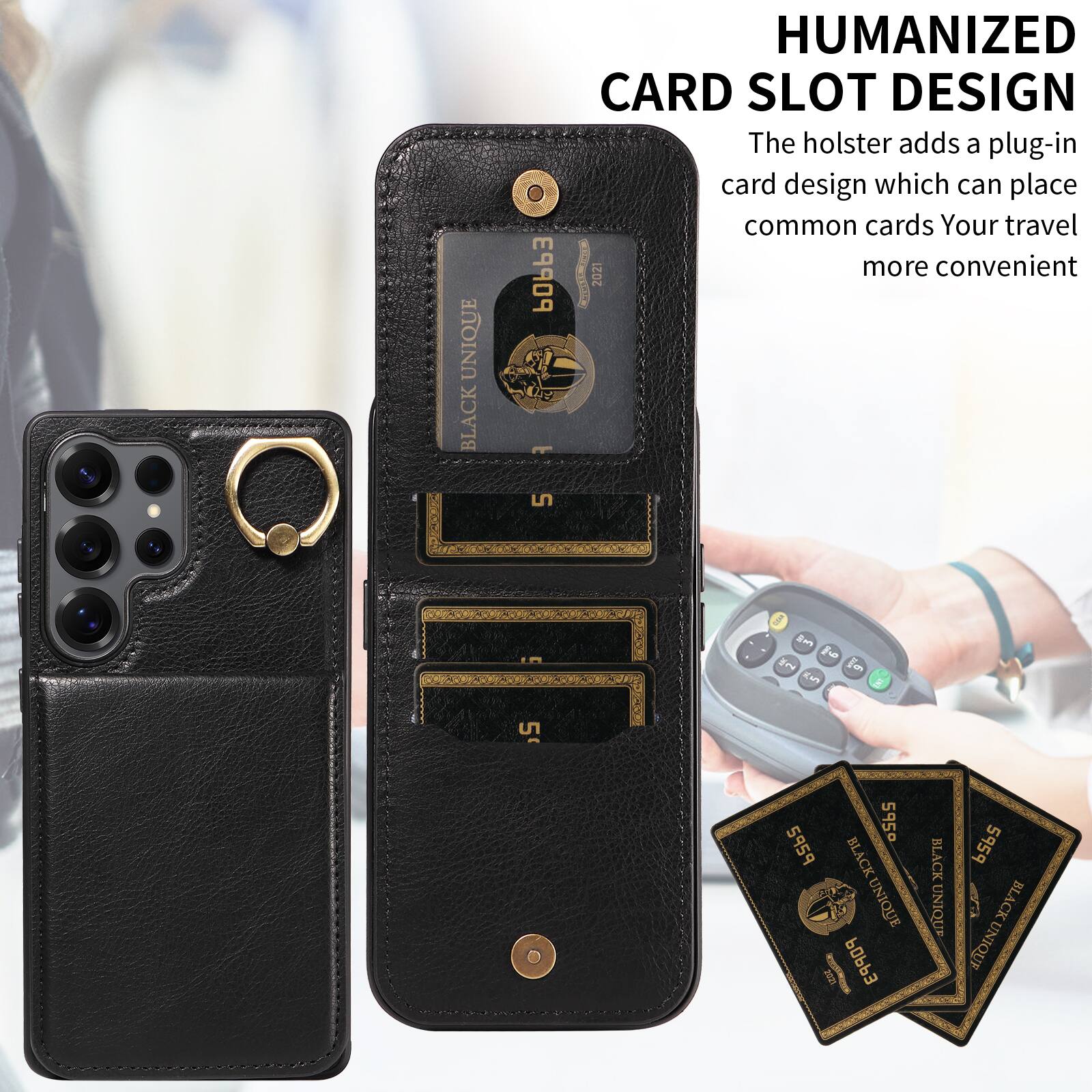 UNIQUE BLACK POP3 F HUMANIZED CARD SLOT DESIGN

The holster adds a plug-in card design which can place common cards. Your travel CDRS 2021 more convenient

5 Ea 2 In le Cw 5 595 5959 BLACK UNIQUE

I I POP3 BLACK UNIQUE

5959 BLACK UNIQUE