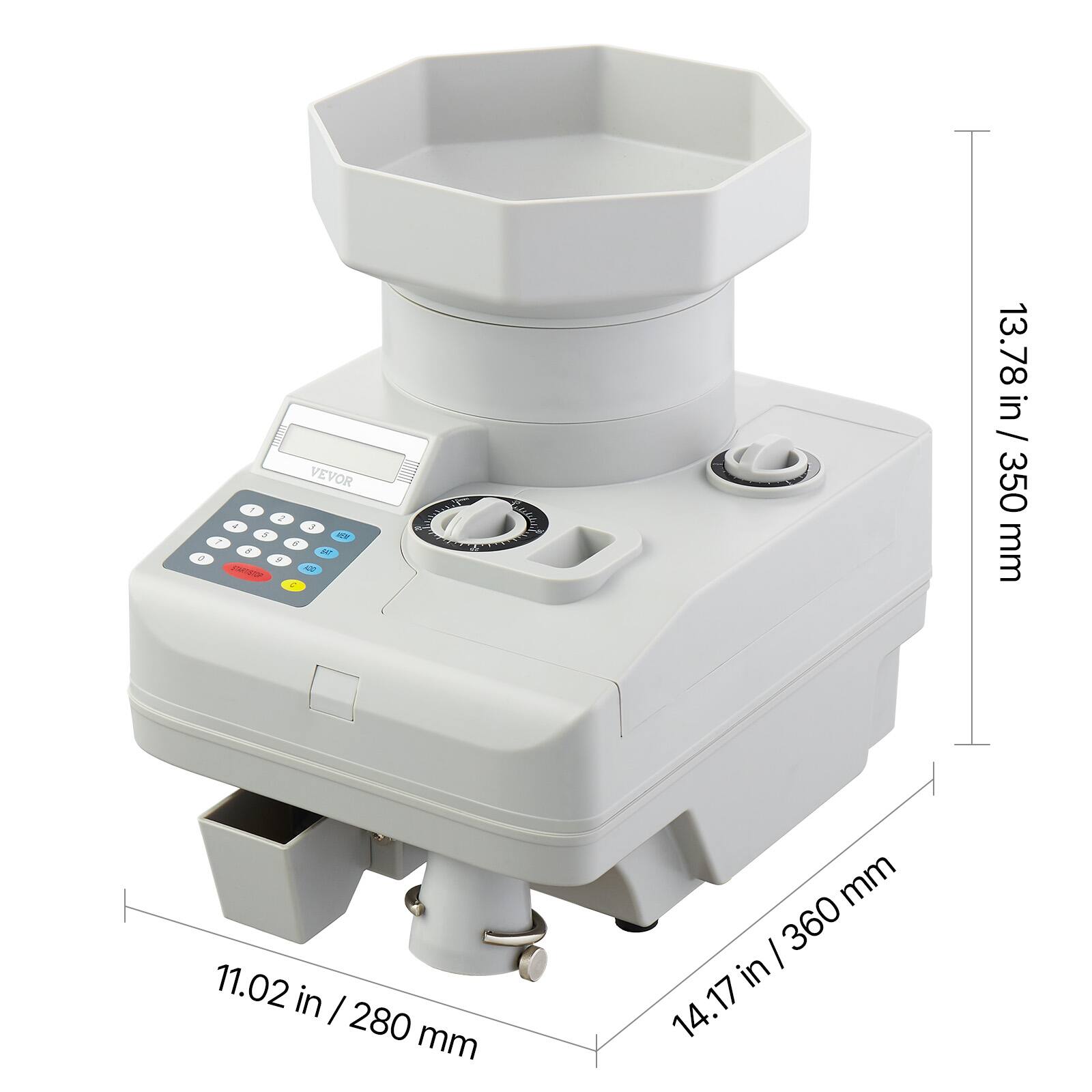 Coin Counter, Professional Coin Sorter with LED Display Holds up