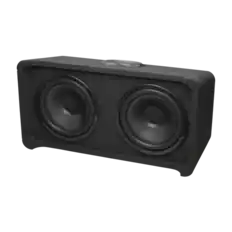 Front. Infinity - INFINITY REFERENCE 1200D Dual 12" Ported enclosure with Slip Stream port - Black.