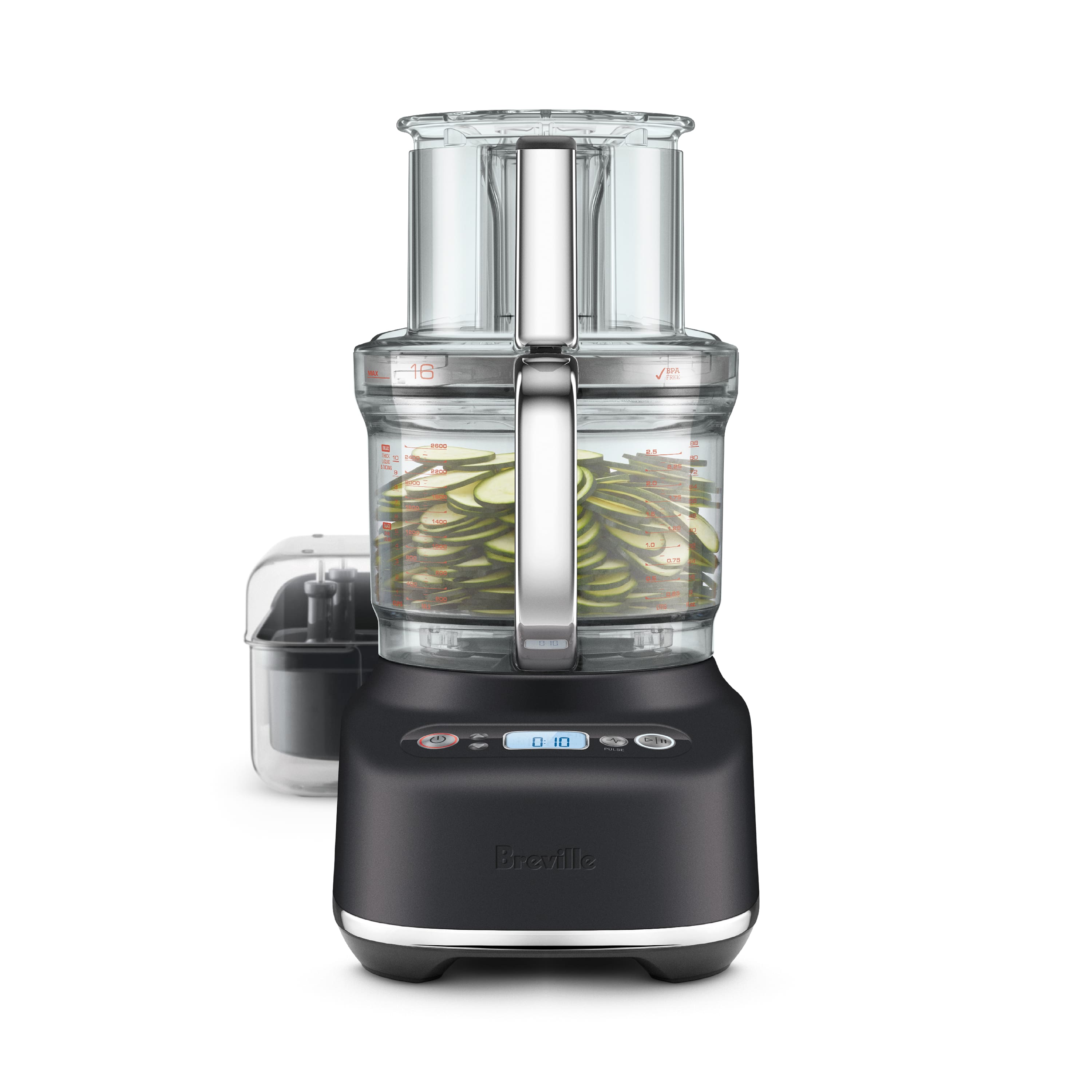 the Breville Sous Chef 16 Food Processor - Black Truffle - Front_Zoom