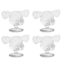 Silver Buffalo - National Lampoon's Christmas Vacation Moose Head Shot Glasses | Set of 4 - Clear