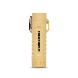 Dark Energy - Rechargeable Dual-Arc Plasma Lighter Fire Starter with Mini Flashlight and Strobe for Camping, Outdoor and Emergency - Desert Tan