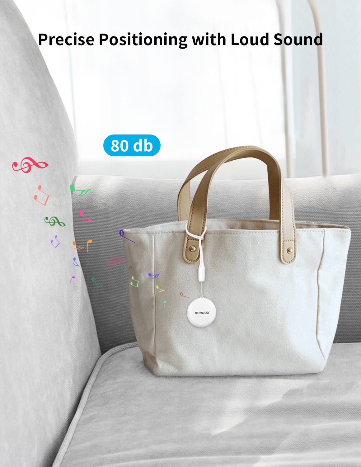 Precise Positioning with Loud Sound, 80 db, momox