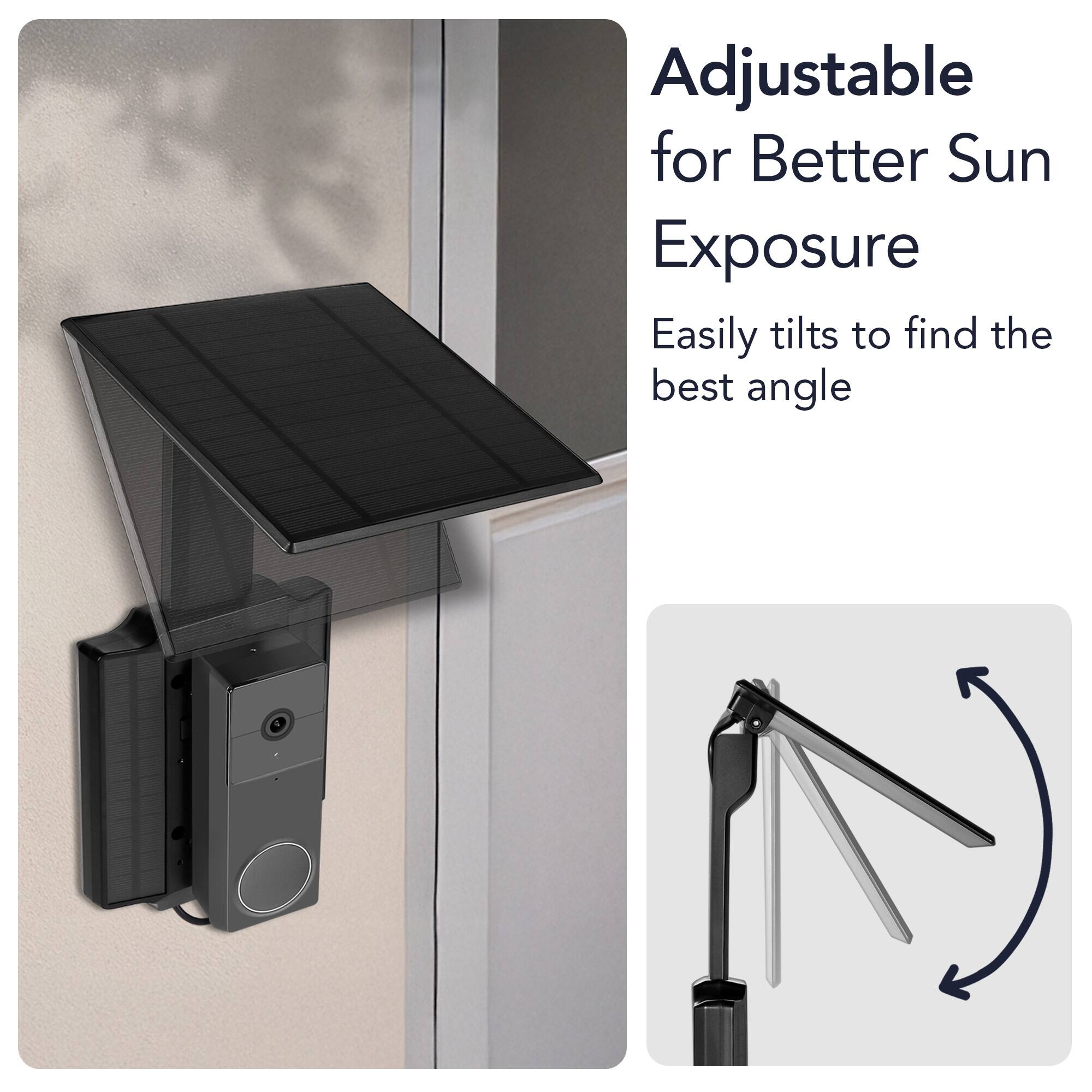 Adjustable for Better Sun Exposure  
Easily tilts to find the best angle