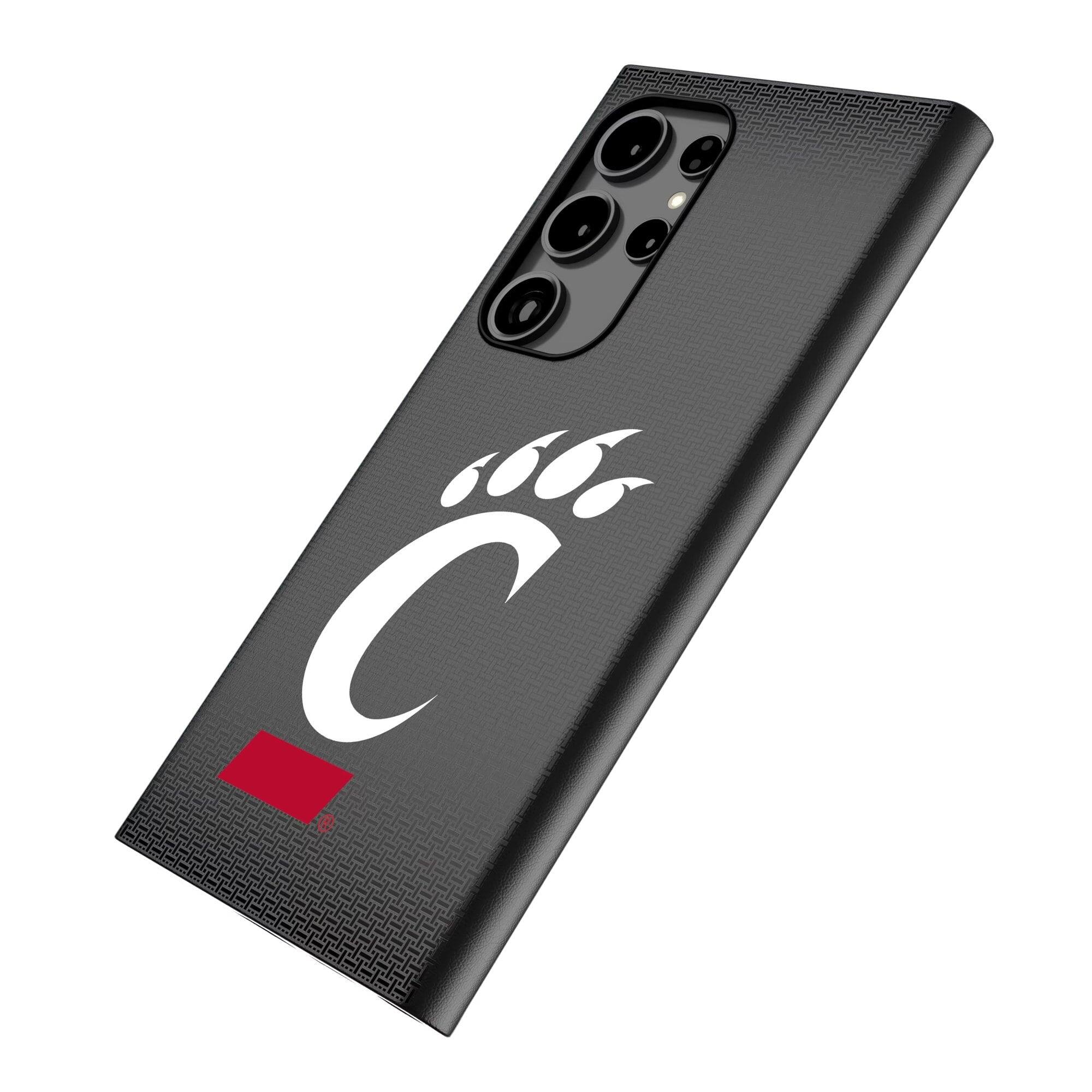 Alt View 1. Keyscaper - Cincinnati Bearcats Linen Galaxy Magnetic Bump Case - S24 Ultra - Black.