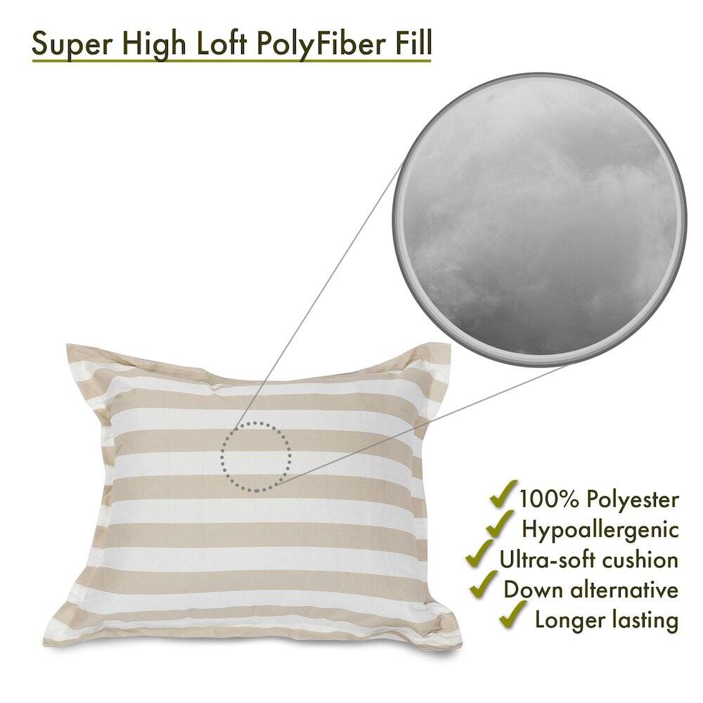 Super High Loft PolyFiber Fill

- 100% Polyester
- Hypoallergenic
- Ultra-soft cushion
- Down alternative
- Longer lasting