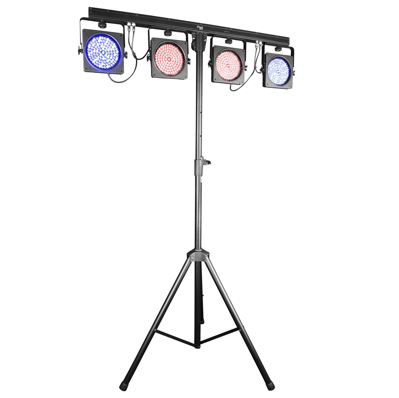 Alt View 1. CHAUVET DJ - CHAUVET DJ 4BAR USB DMX LED Wash Light System w/Tripod, Travel Bags & Footswitch - Black.