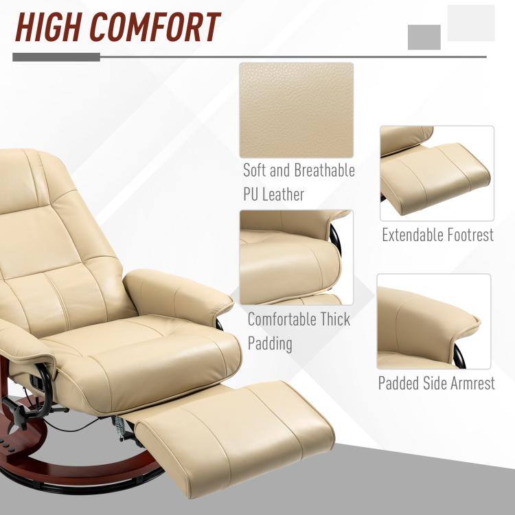 HIGH COMFORT

- Soft and Breathable PU Leather
- Extendable Footrest
- Comfortable Thick Padding
- Padded Side Armrest