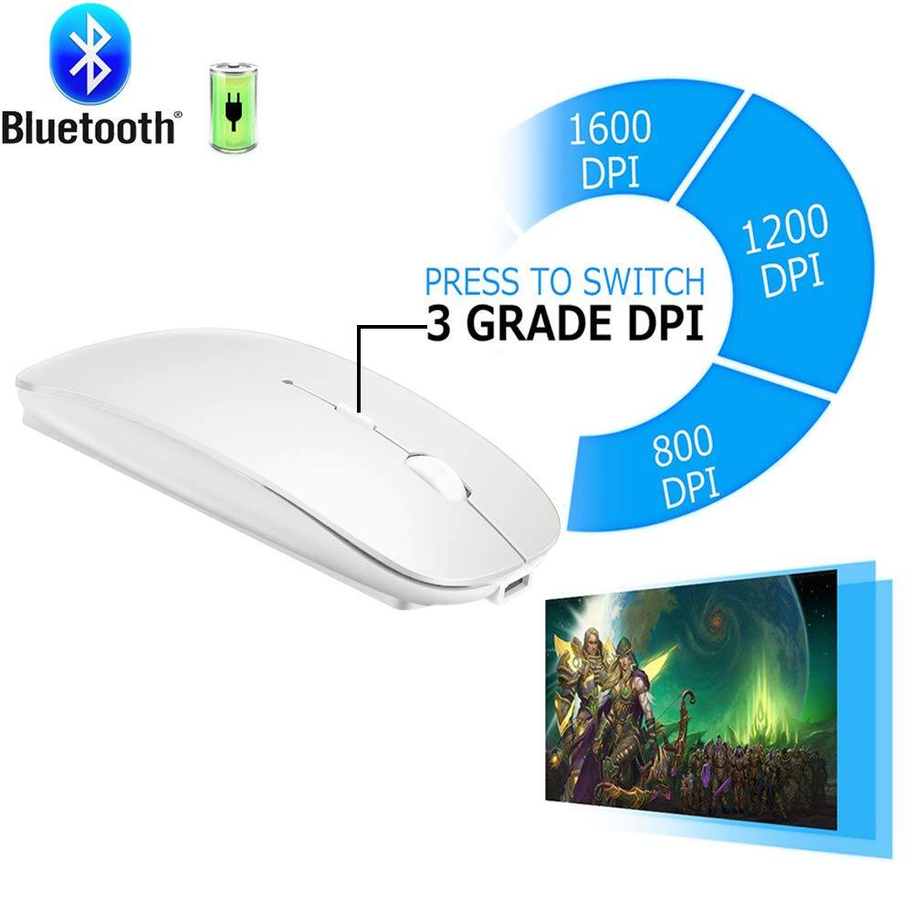 Bluetooth  
1600 DPI  
1200 DPI  
800 DPI  
Press to Switch  
3 Grade DPI