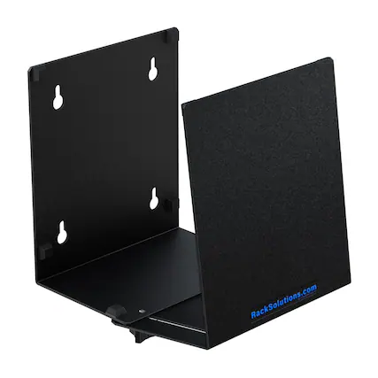 Front. RackSolutions - RackSolutions Universal PC Wall Mount Clamp (4.00in to 8.00in) - Black.