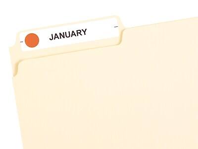 Alt View 1. Avery - Hand Written Color Coding Labels, 0.5"Dia., Neon Red, 60/Sheet, 14 Sheets/Pack  (5051) - Red.