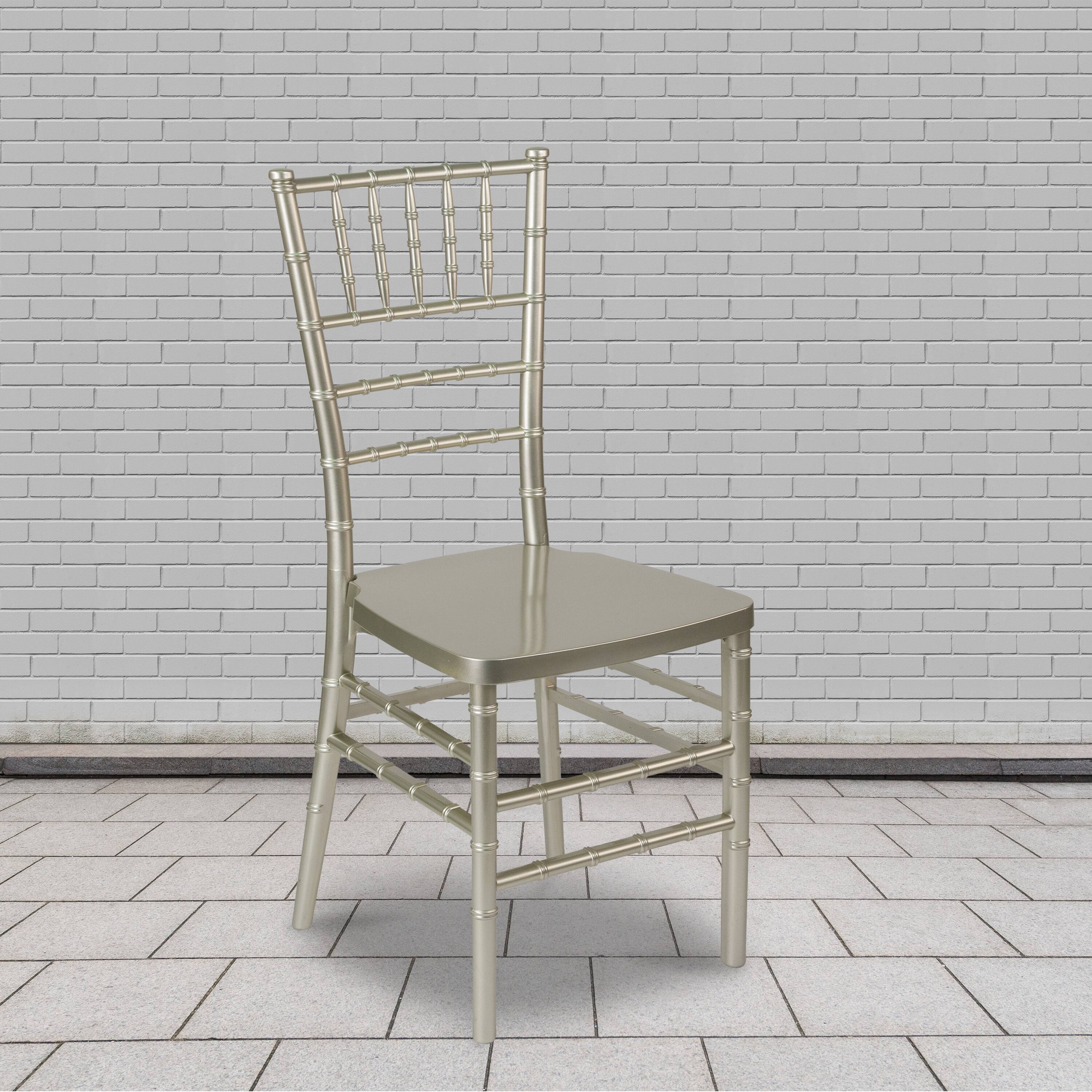 Alt View 2. Emma + Oliver - 2 Pack PREMIUM Resin Stacking Chiavari Chair - Champagne.