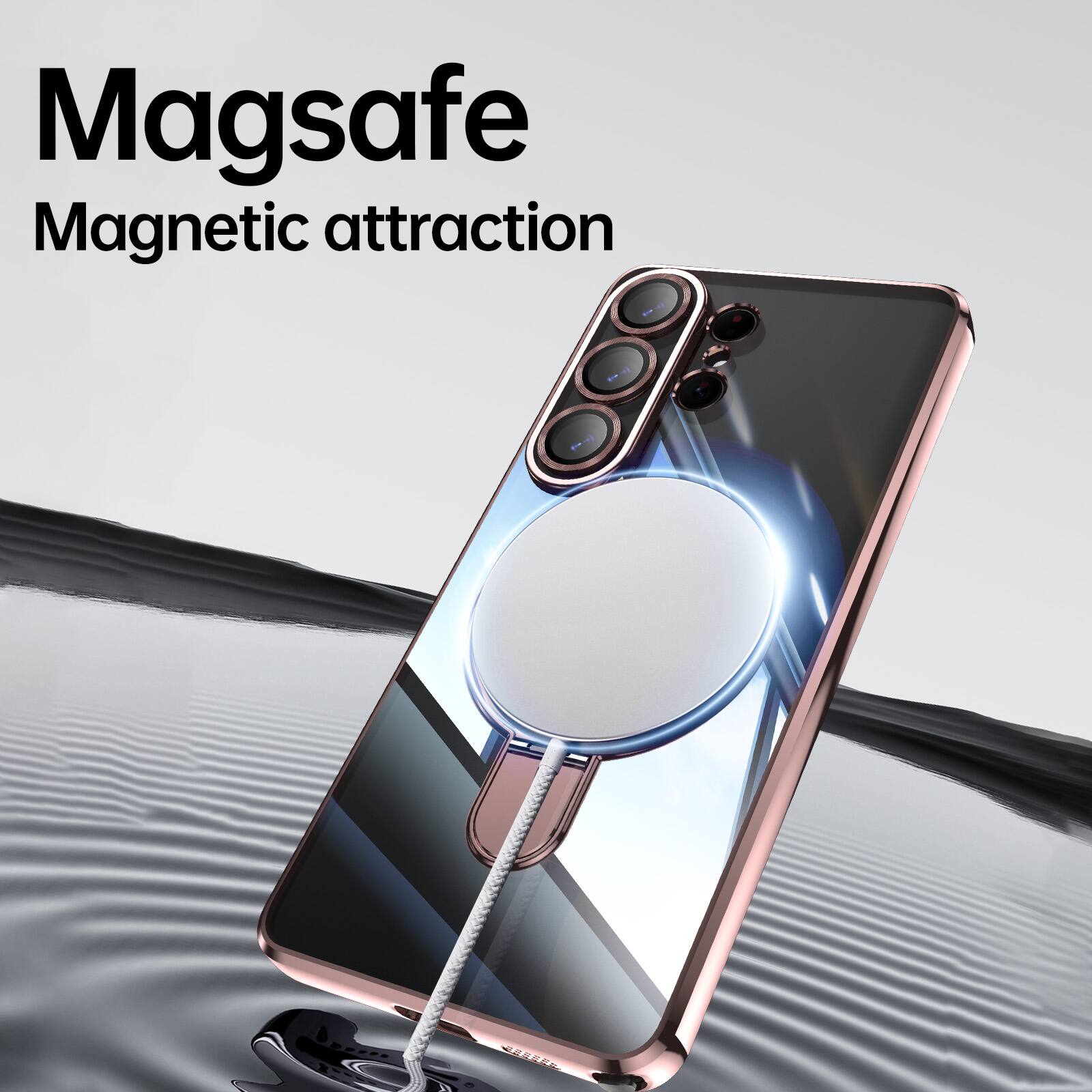 Magsafe  
Magnetic attraction