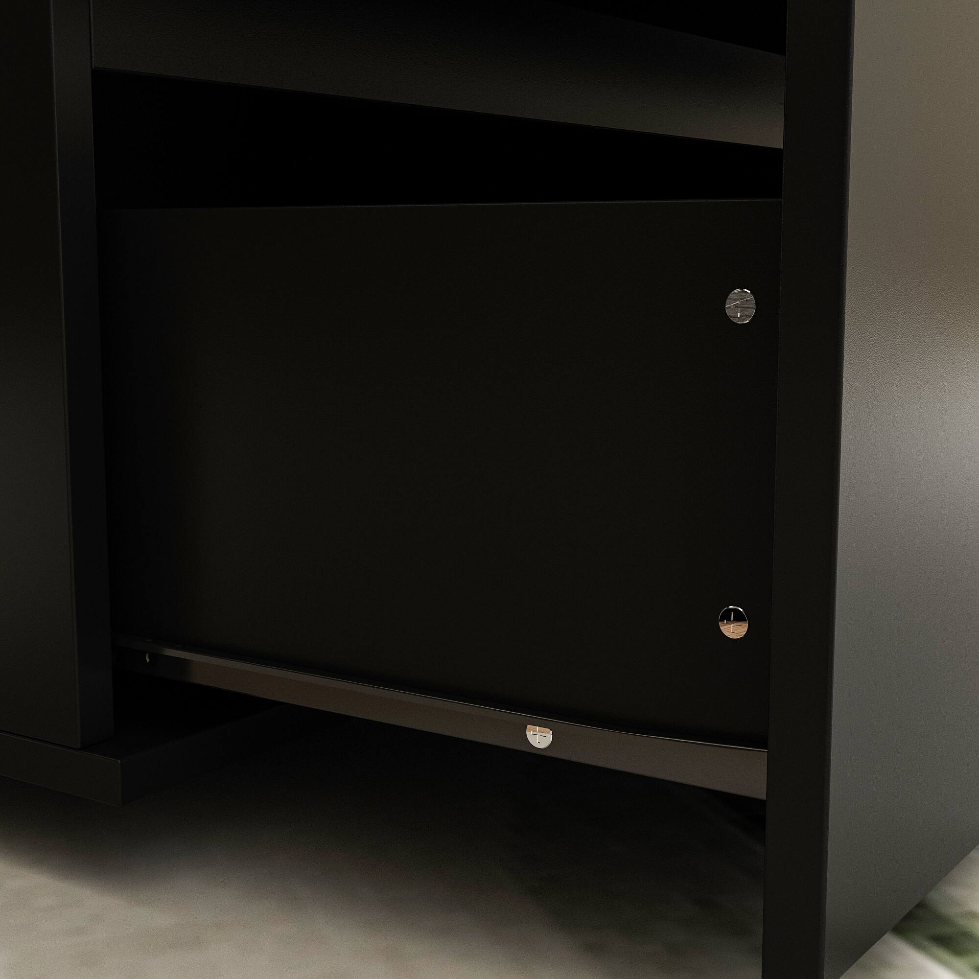 Alt View 5. FUFU & GAGA - FUFU&GAGA 3 - Drawer Dresser Compact Storage Chest Unit – Black, Ideal for Bedrooms & Living Rooms - Black.