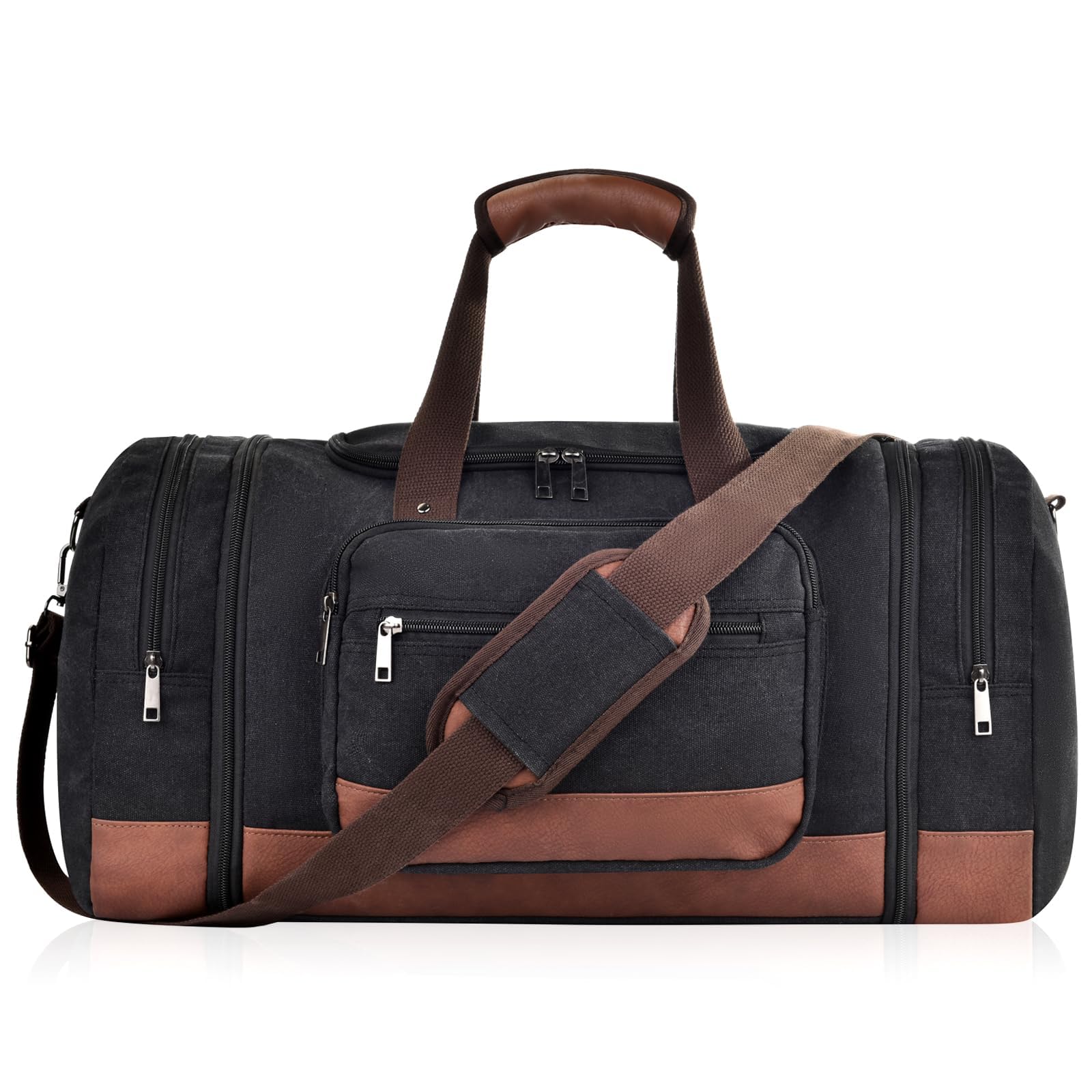 Alt View 9. Paradigms Interiors - Expandable Duffle Bag For Men Large-capacity Weekender Water-resistant Mens Bags Traveling Lightweight Dura... - I Army Green + toiletry bag.