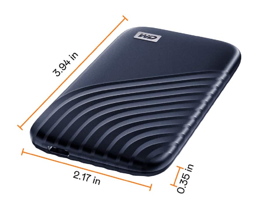 WD My Passport 1TB External USB Type C Portable SSD Blue WD My Passport 1TB External USB Type C Portable SSD Blue