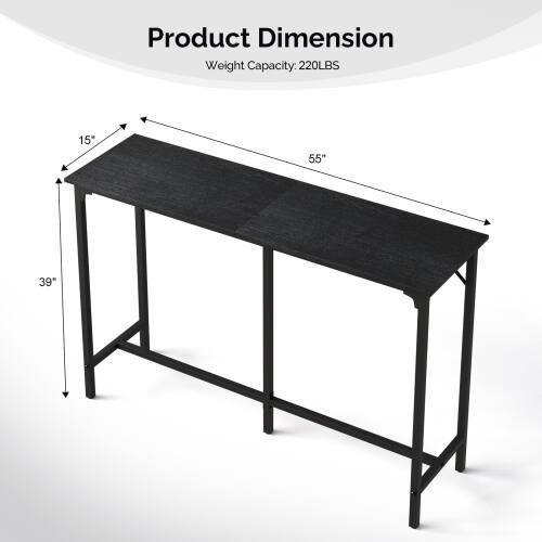 Product Dimension  
Weight Capacity: 220LBS  
15" x 55" x 39"