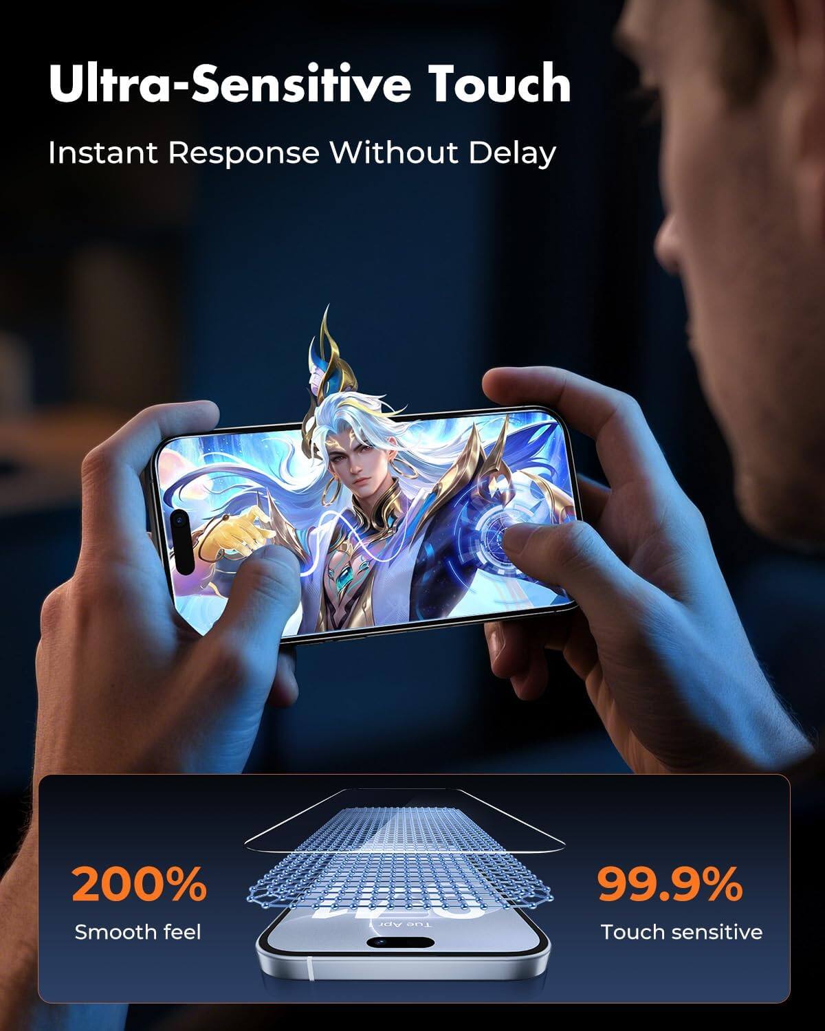Ultra-Sensitive Touch  
Instant Response Without Delay  
200% Smooth feel  
99.9% Touch sensitive