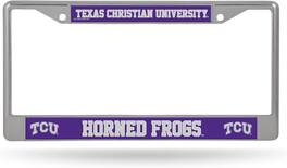 Rico Industries - Texas Christian University TCU Horned Frogs Chrome Metal License Plate Frame - Multi