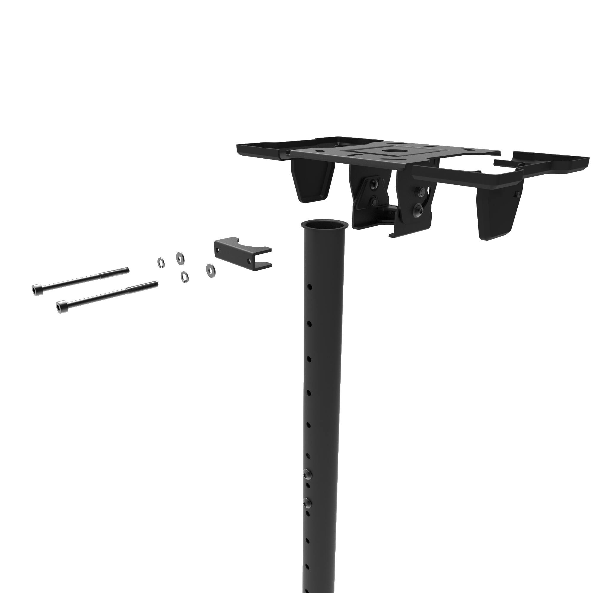 Alt View 3. Kanto - Back-to-Back Dual Screen TV Ceiling Mount for 40” to 80” TVs - Black.