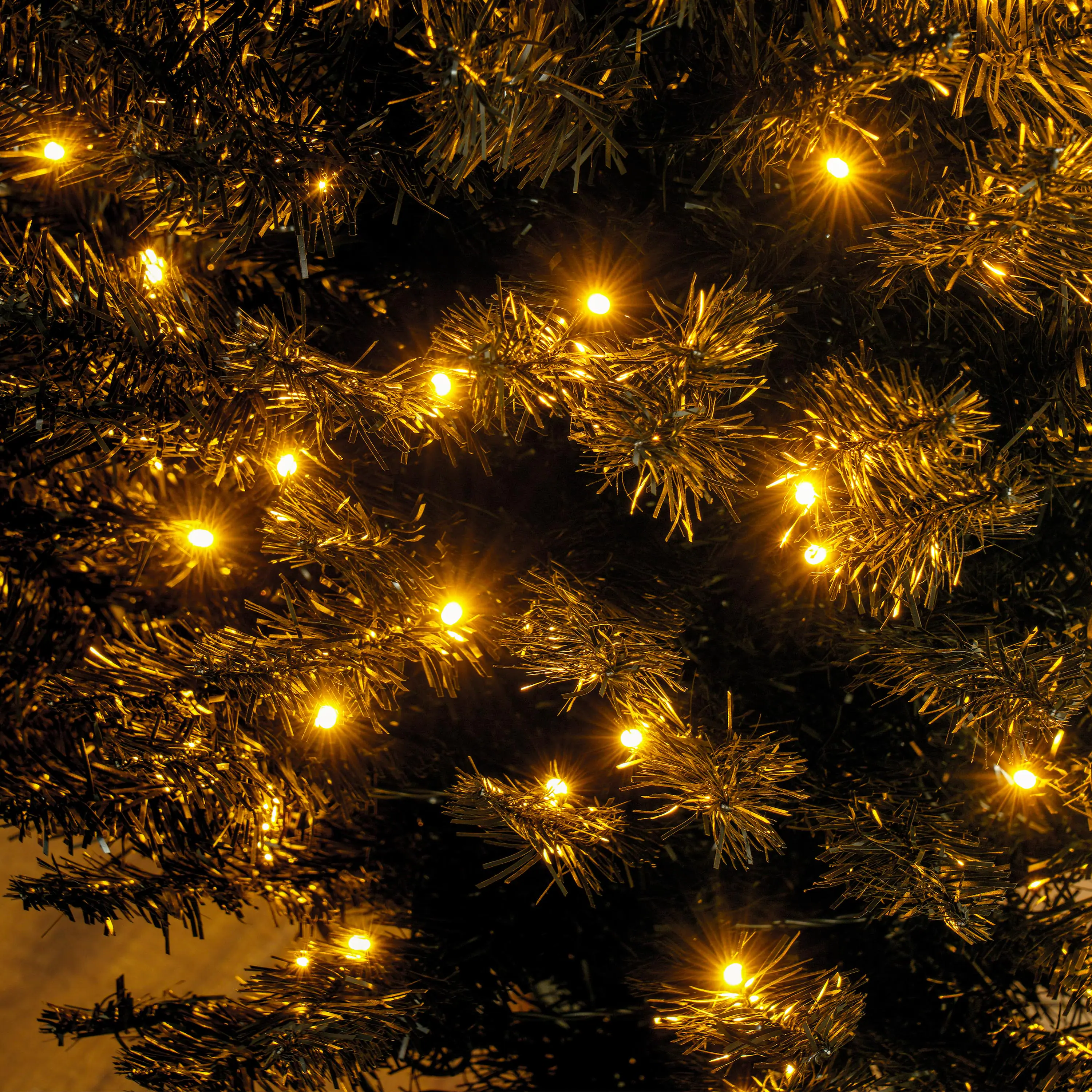 Alt View 8. Homcom - Tall Pre-Lit Slim Noble Fir Artificial Christmas Tree with 250 Warm White LED Lights and 499 Tips, for Christmas - Black.