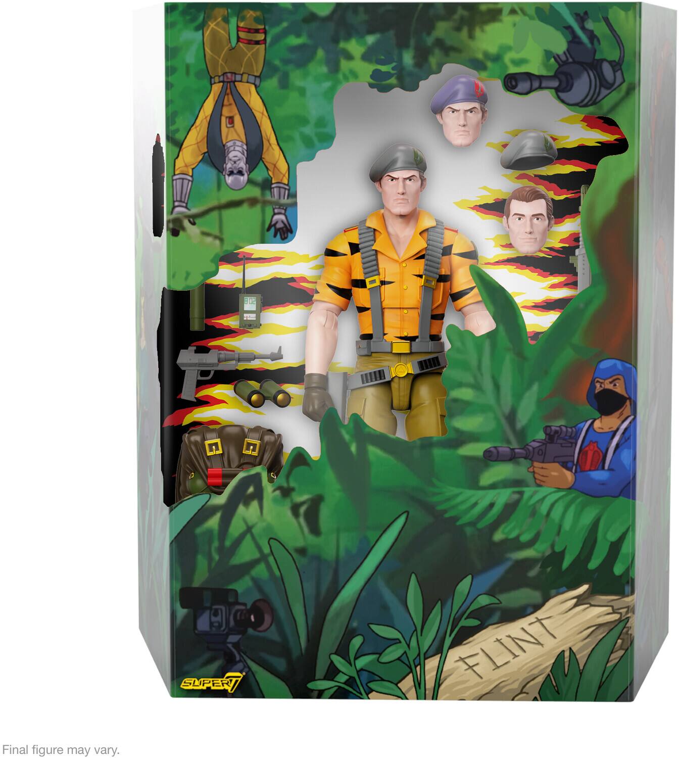 The text on the image should be corrected and grouped as follows:

"0 SUPERT FLINT Final figure may vary."

The corrected text is:

"0 Super Flint Final figure may vary."