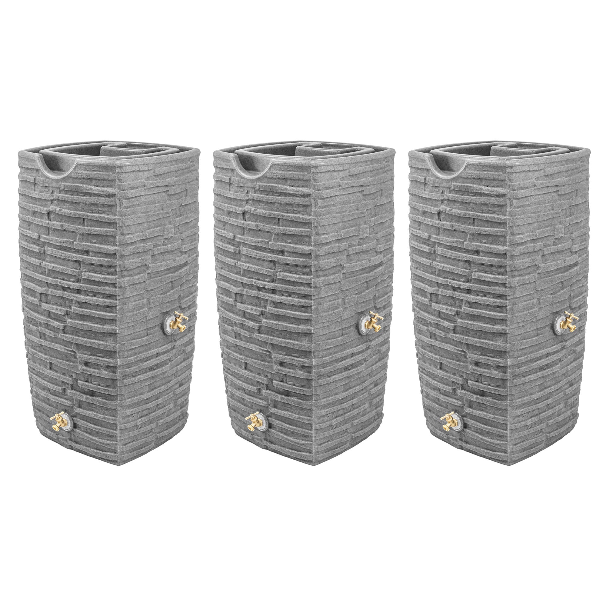 Good Ideas - Impressions Riverwalk 50 Gallon Rain Saver, Dark Granite (3 Pack) price history on PriceWatchPro