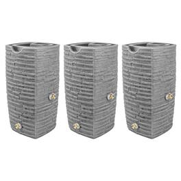 Good Ideas - Impressions Riverwalk 50 Gallon Rain Saver, Dark Granite (3 Pack)