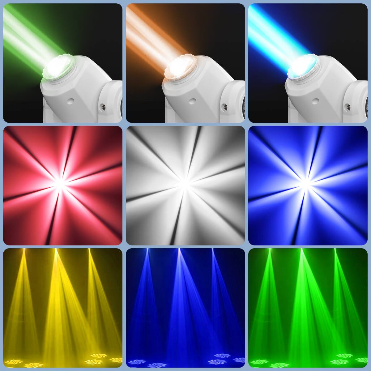 Left. Topteng - 4 Packs 120W RGBW Moving Head Stage Light-8 Gobo Pattern,DMX512/Sound/Auto Control,540° Pan&270° Tilt,for Stage DJ Party.