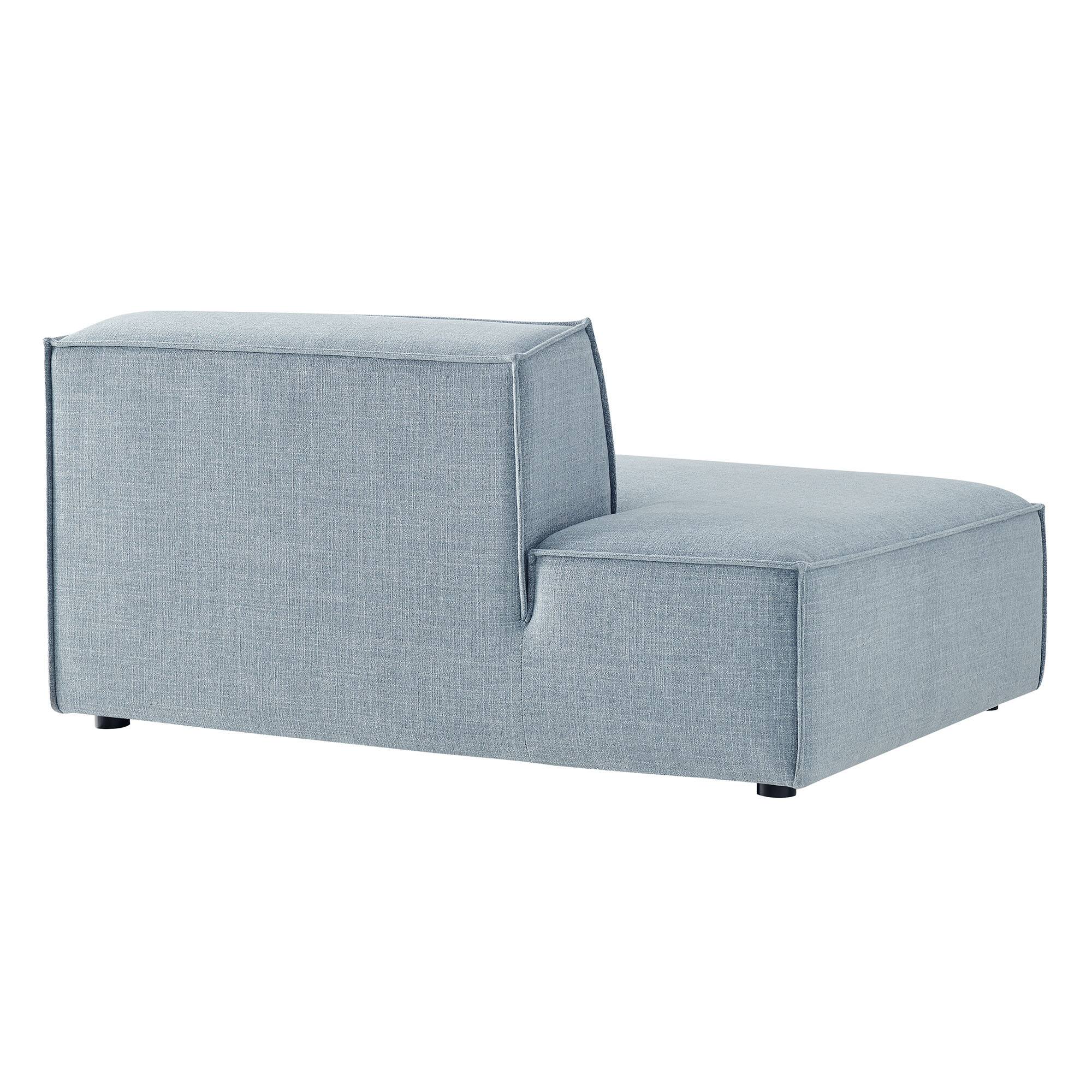 Alt View 5. Modway - Restore Performance Fabric Upholstered Left-Facing Armless Modular Chaise by Modway - Sky.