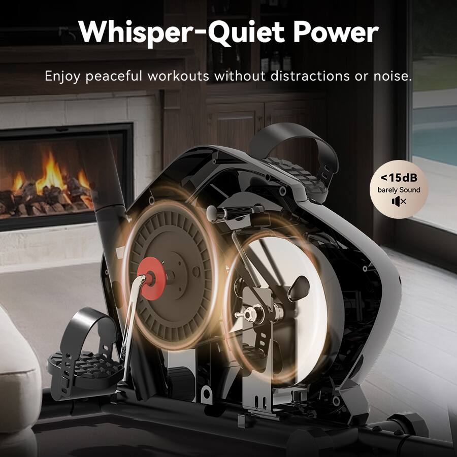 Whisper-Quiet Power

Enjoy peaceful workouts without distractions or noise.

<15dB barely Sound