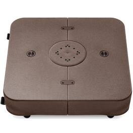 Best Choice Products - Heavy-Duty Outdoor Cantilever Base Stand w/ Wheels, Locks, Fillable 330lb Capacity - Brown