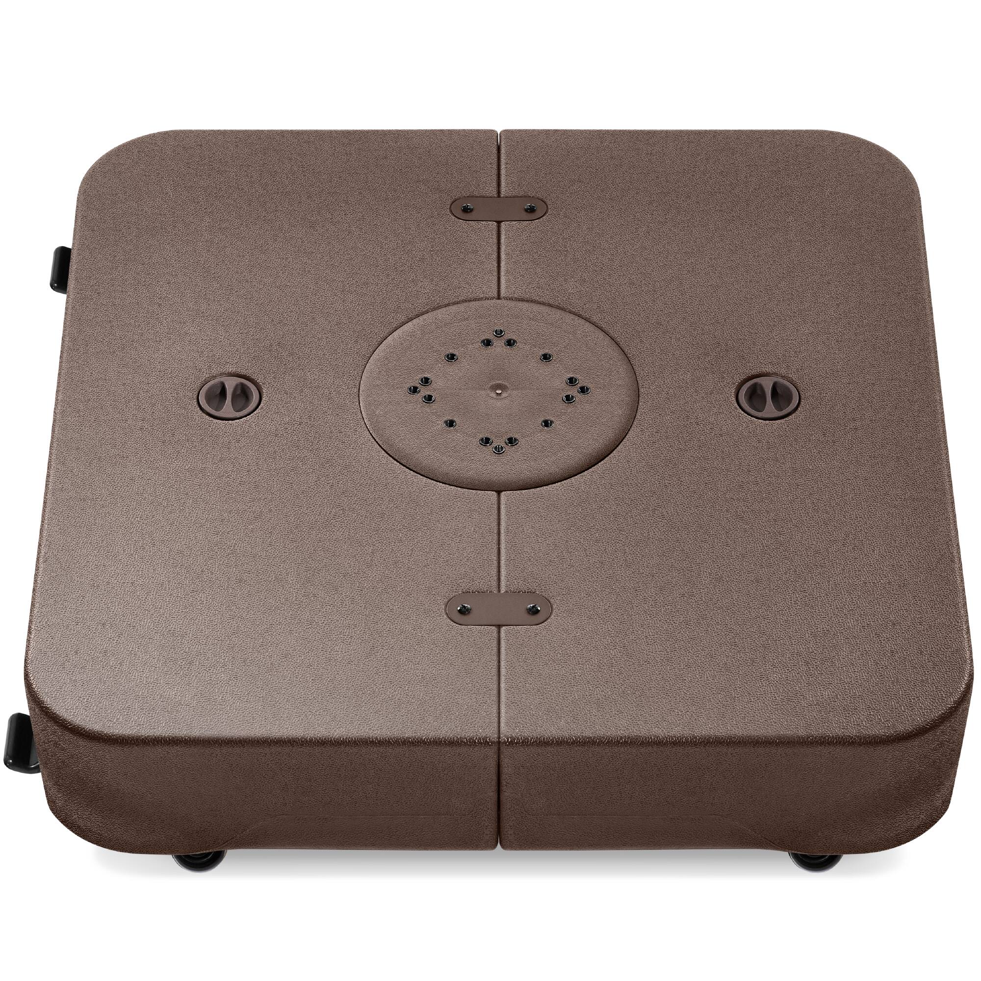 Front. Best Choice Products - Best Choice Products Heavy-Duty Outdoor Cantilever Base Stand w/ Wheels, Locks, Fillable 330lb Capacity - Brown - Brown.