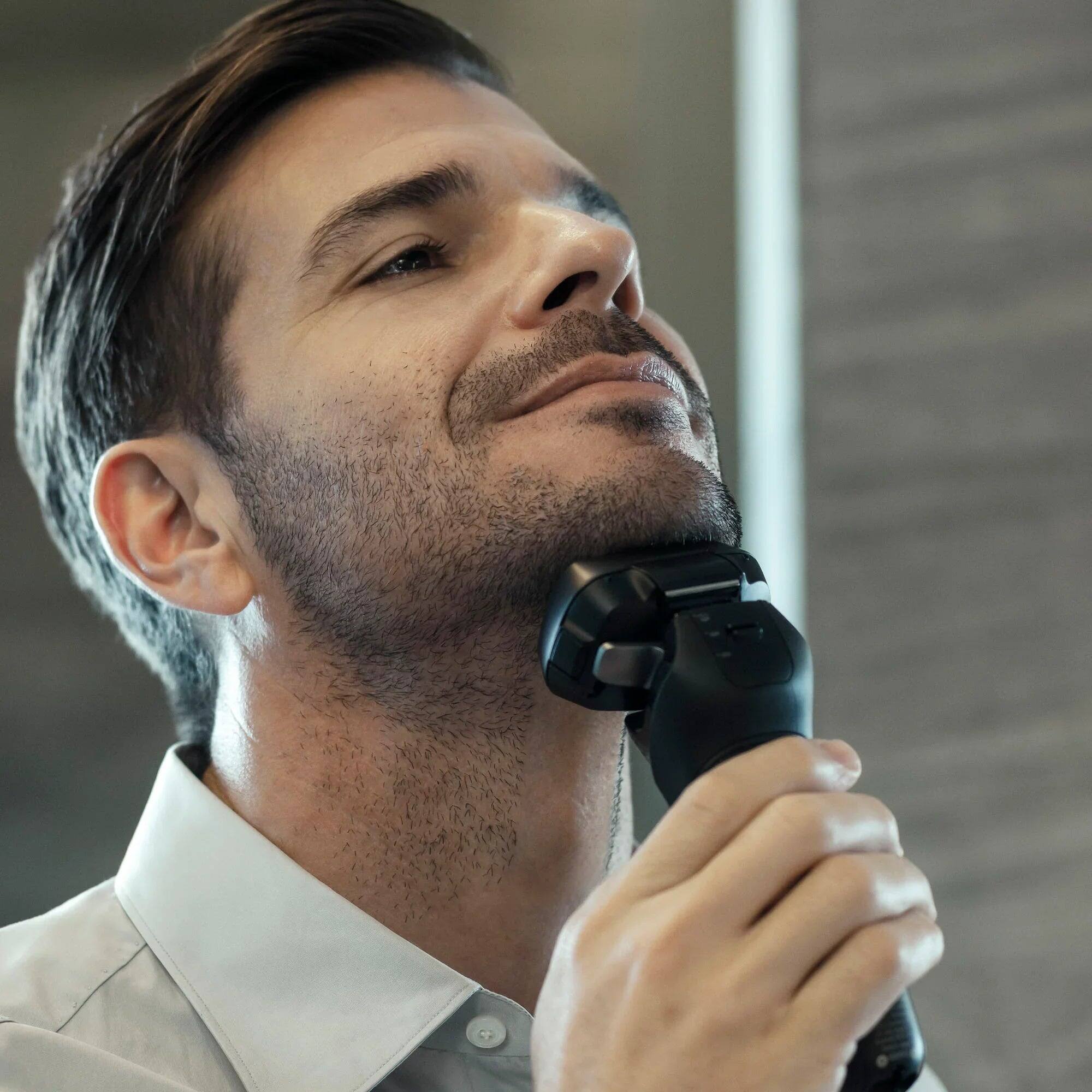 Alt View 1. Panasonic - ARC6 Luxury 6-Blade Men's Electric Shaver - Matte black.